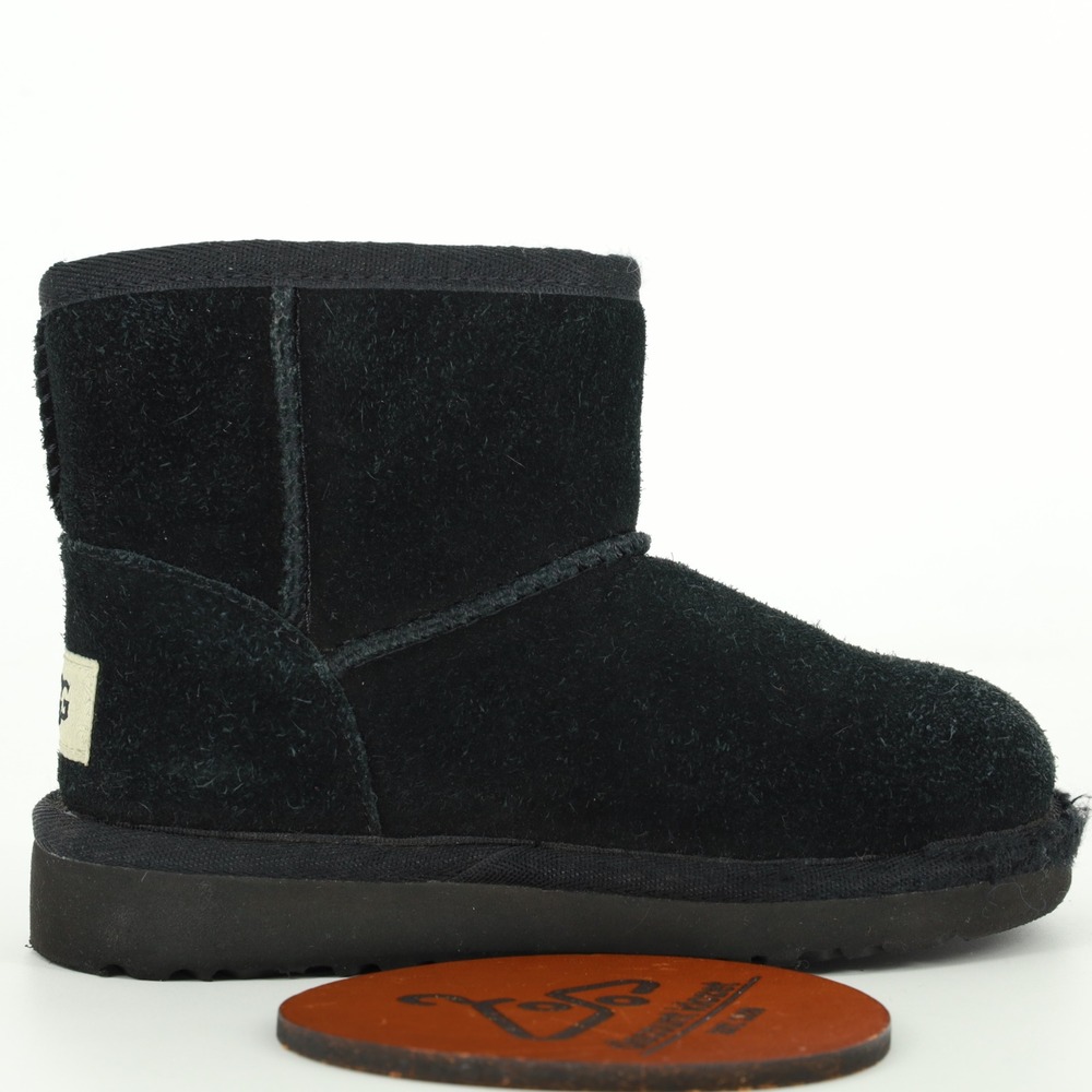 UGG Jona Classic Mini Suede Ankle Boots Black Toddler Size 9 Cozy Warm Casual